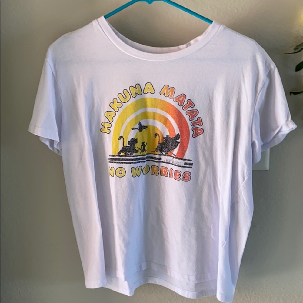 Disney Croptop White Lion King Shortsleeved Shirt